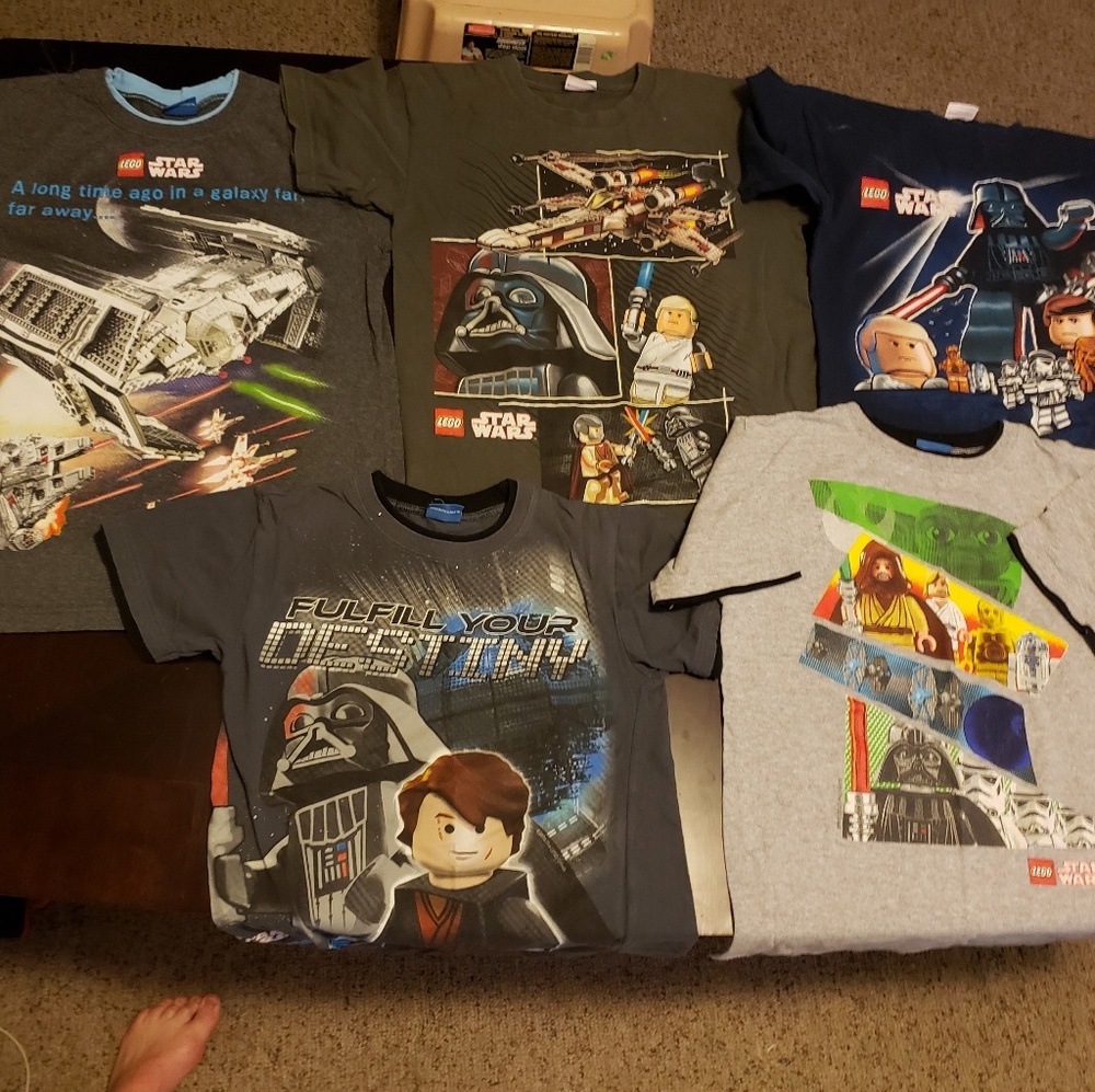 Lego Starwars Shirts (5) boys Large youth